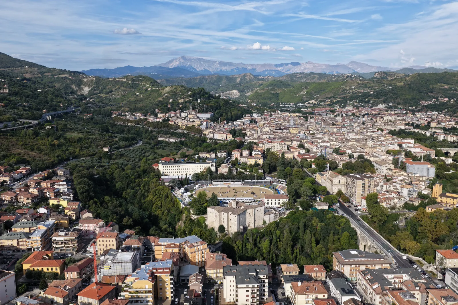 Ascoli Piceno dall'alto, la mattina del 18 settembre