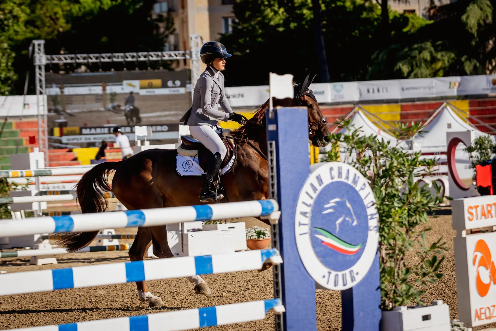 Sull'ostacolo dell'Italian Champions Tour